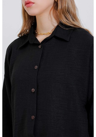 Gabria Keten Ön Düğmeli Takım Siyah