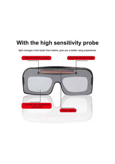 Yaozixa Profesyonel Otomatik Kromatik Kaynak Gözlüğü - Uv Ve Parlak Işık Koruma, Abs Malzeme, Dahili Pil İçerir