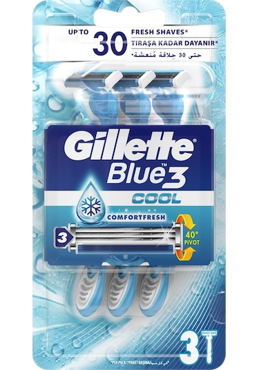 Gillette Blue3 Cool Tıraş Bıçağı 3'lü