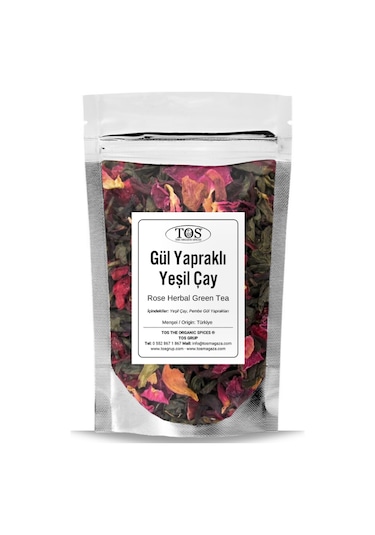 Tos The Organic Spices Gül Yapraklı Yeşil Çay 40 G