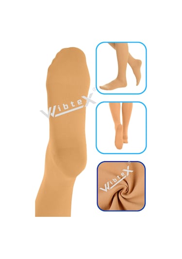 Wibtex Külotlu Varis Çorabı Kapalı Burun Ten Rengi