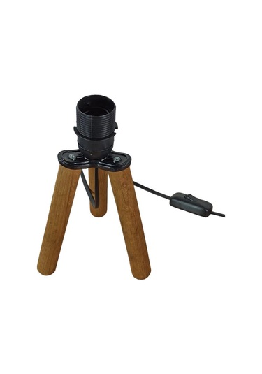 Ahşap Tripod Abajur Ayağı Klasik