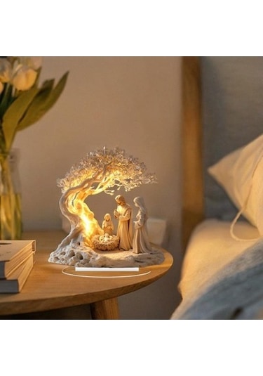 Lijinxu Yılbaşı Doğum Sahnesi Masaüstü Süsü Çok Amaçlı 18,2x20cm