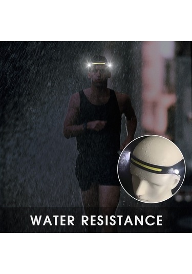 Ebitda Hafif Kafa Lambası El Feneri Usb Şarj Edilebilir Kamp Farı Siyah Siyah