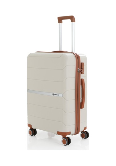 Mçs Polipropilen Valiz V366 65 Cm S20sy100004165 11139 Kemik - Kahverengi