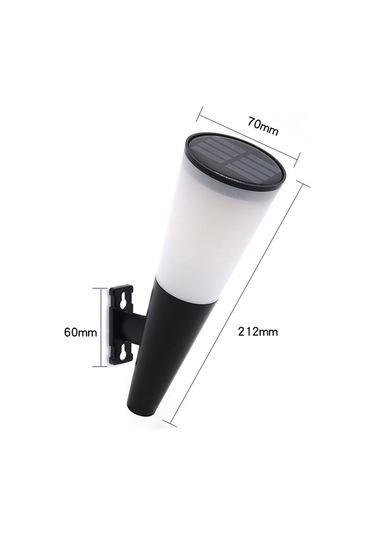 Cbtx Bahçe Aydınlatma N230 Dış Mekan Solar Bahçe Dairesel Koni Duvar Lambası, Stil: Renkli Işık