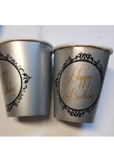 Bardak Karton 8li Gümüş Yıldızlı