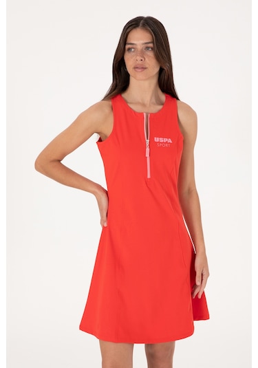 U.s. Polo Assn. Kadın Kırmızı Elbise Örme 50300711-vr213 Rısk Red Kırmızı