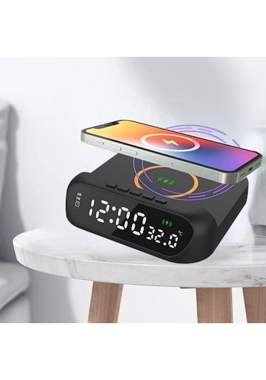 Kablosuz Şarj Çalar Saat 3'ü 1 Arada Kablosuz Şarj Cihazı Hızlı