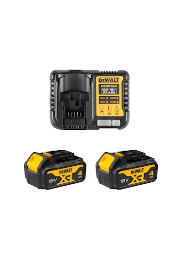 Dewalt DCG407M2T-QW 18V XR Kömürsüz Avuç Taşlama 2x4.0AH Akü + Tstak Çanta Set