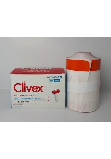 Clivex 10cm X 9 Metre Pu Şeffaf Su Geçirmez Film Yara Örtüsü C