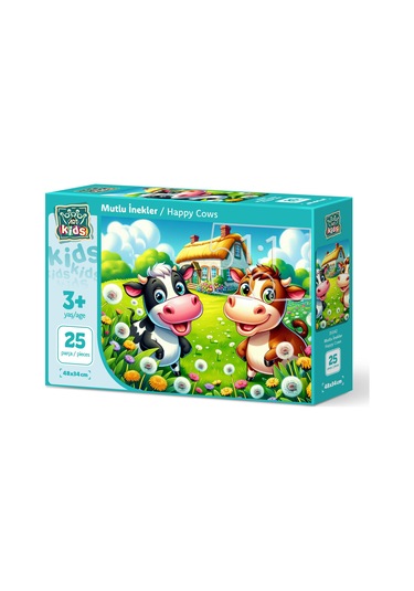 Art Çocuk Mutlu Inekler 25 Parça Puzzle