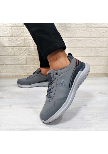 Kinetix Olego Pu Gri Comfort Atom Taban Rahat Spor Ayakkabı Gri