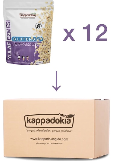 Kappadokia Glütensiz Yulaf Ezmesi 12 x 500 G