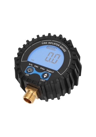 Moveevo Dijital Basınç Ölçer 3-200 Psı, 4 Birim Psı/kpa/bar/kg/cm² , Abs+bronz, Araba/motosiklet/tır Uyumlu, Arka Işık Ekranlı, 1/4 13mm Vida Pil Yok