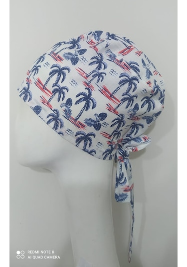 Gürcan Kumaş Yazlık Bone Palmiye Desen