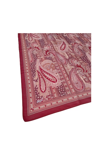 Enba Pamuklu Etnik Desenli Soft Eşarp Bordo