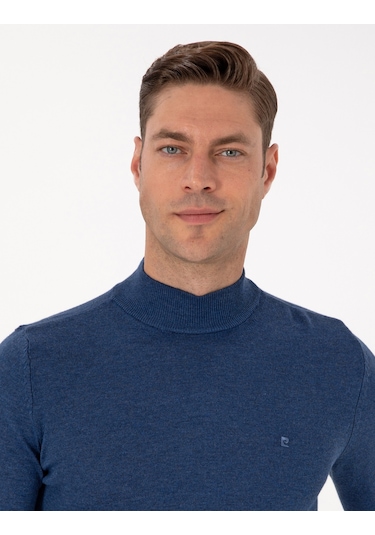 Pierre Cardin Erkek İndigo Melanj Kazak /triko 50314176-vr155 İndigo Melanj