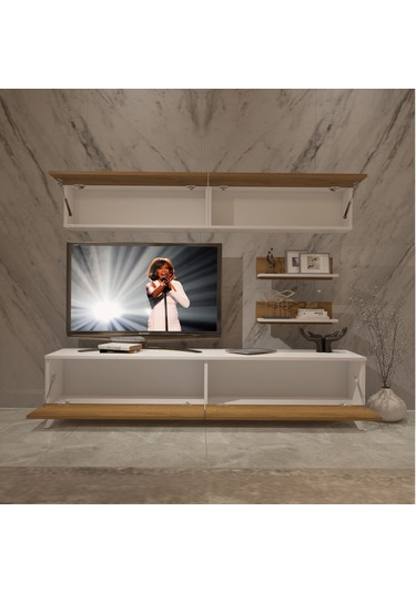 Decoraktiv Eko 5 Mdf Std Retro Tv Ünitesi Tv Sehpası Beyaz - Pera