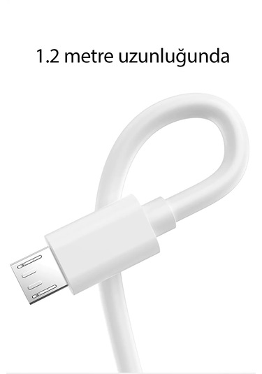 Abatech Micro-usb & Usb-a Data Ve Şarj Kablosu Beyaz