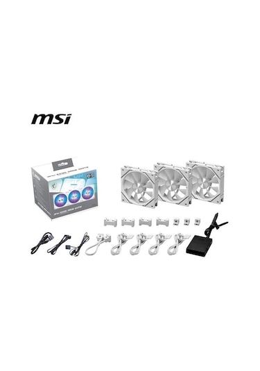 Msı Mpg Ez120 Argb-w Kasa Fanı+kontrol Ünitesi Beyaz 3-lü Paket