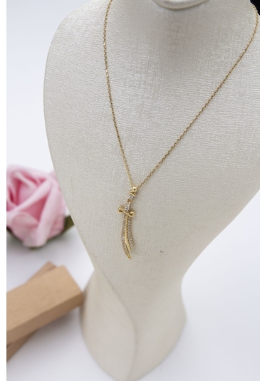 Latif Kuyumculuk 14 Ayar Altın Zülfikar Kılıcı Kolye Lkkly1208