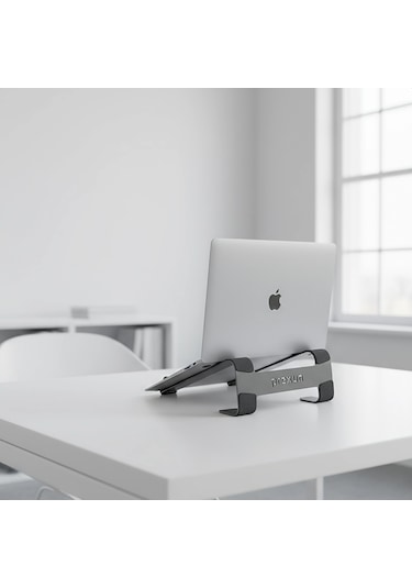 Prexua Fixer Laptop Standı - Notebook Yükseltici Altlık - Metal - Siyah - Fxr4025bl