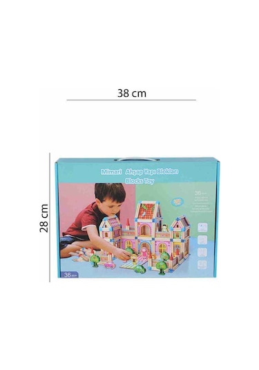 Ahşap 268 Parça Mimari Yapı Bloklar