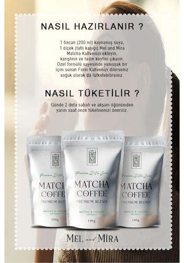 Premium Detox Series Matcha Coffee 100g, Matcha Ve Hindiba İçerikli Özel Formül Diğer