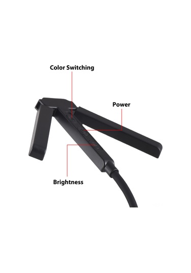 Ruicoo Usb Şarjlı 4 Renk Tonlamalı 51 Led'li Göz Koruyucu Müzik Notası Klips Lambası - Taşınabilir Mini Kitap Klips Lambası