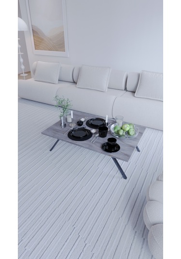 Toprak Dikdörtgen Katlanabilir Yer Sofrası Laptop Masası