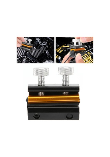 Lemestar Motosiklet Atv Aksele Kablosu Yağlama Aleti, Alüminyum + Kauçuk, Çift Kablolu Tasarım, Sert Tutma Ve Anti-koroziv Özellikli Siyah Altın Siyah Ve Altın