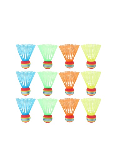 Vkemall 12'li Renkli Eva Malzeme Çocuk Badminto Topu Seti - Eğitim Ve Eğlence İçin Dayanıklı Renkli Kalplerle