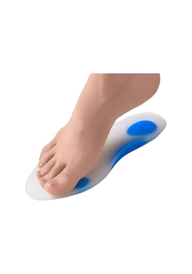 Prolife Ark Takviyeli Ortopedik Silikon Tabanlık Düz Taban-içe Basma-basınç Azaltma Koruma 41-43 No