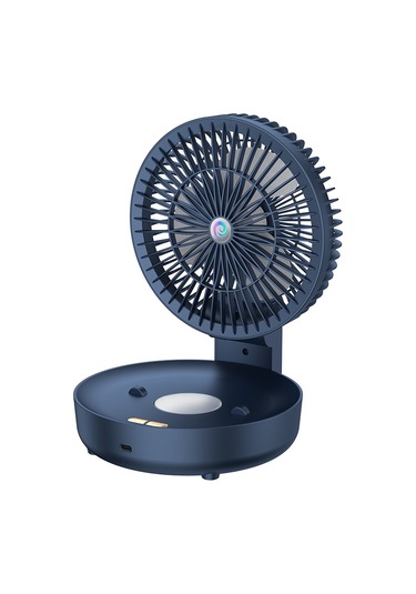Usb Çok Fonksiyonlu Katlanır Sirkülasyonlu Elektrikli Fan Mavi