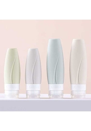 Ulzyvf 90ml Seyahat Şampuan Şişesi 4'lü Set - Dayanıklı Silikon Çok Renkli Çok Renkli