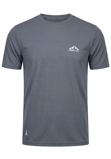 Orendahill Erkek Spor Tişört Hızlı Kuruyan Esnek Regular Fit Basic Gym Activewear Antrasit