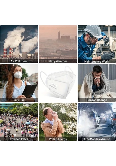 Oldfriend Cırcle Yu Kn50 Beyaz 5 Katmanlı Partikül Maskesi 50 Adet