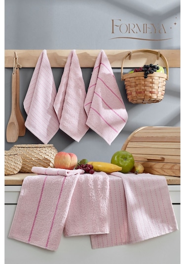 Formeya Sophia 6'lı 30x50 Cm Mutfak Havlusu Seti Pudra