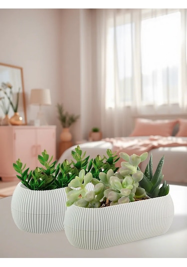 Tiko Home Çiçek Saksısı, Sukulent Saksısı 2'li Set, 1,3 Cm 175359585