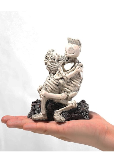 Ölümsüz Aşkın Sembolü Gotik Romantik İskelet Çift Biblosu 1