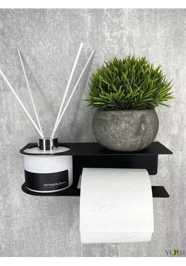 Ychm Delme Gerektirmeyen Kendinden Yapışkanlı Tuvalet Kağıdı Tutucu 196883965 Siyah