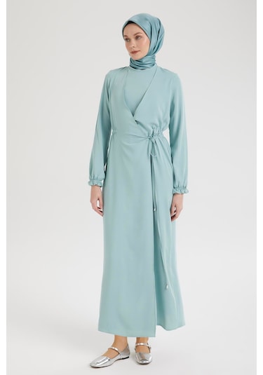 Armine Trend Kolları Lastikli V Yaka Detaylı Elbise-mint 25yt944 Mint Armine Trend Kolları Lastikli V Yaka Detaylı Elbise-mint 25yt944 Mint