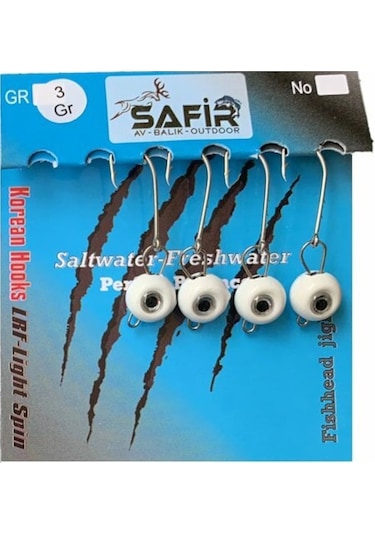 Safir Balık Göz Uv Ve Glow Jig Head
