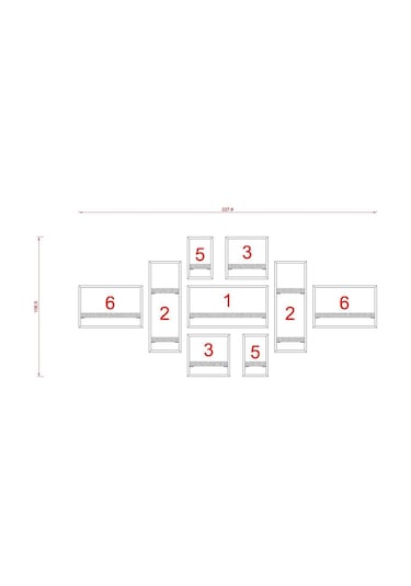 Rafkestir Milano Raf Seti - Model 9 Kafkas Meşe ( Mat )
