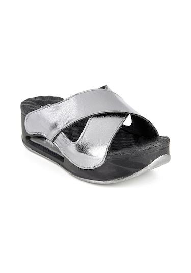 Muya Penelope Anatomik Kadın Terlik Kurşun Gri