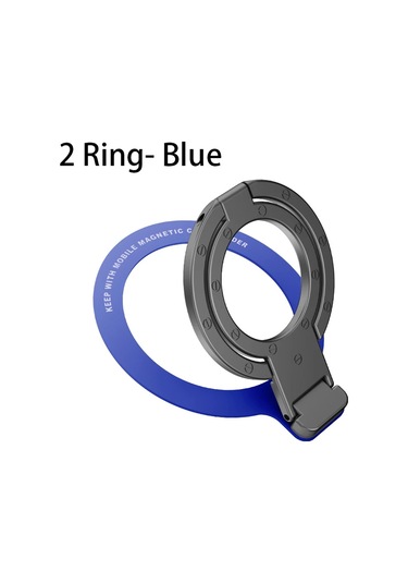 Goldenqian Cep Telefonu Halka Tutucu Standı Parmak Kavrama Derece Rotasyon Kickstand Uyumlu İphone'lar Kablosuz Şarj Blue-2 Blue-2