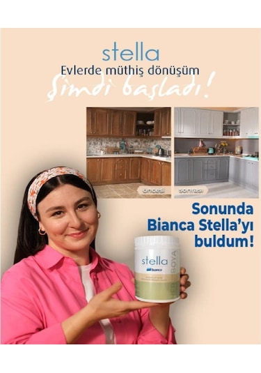 Bianca Stella Su Bazlı Saf Akrilik Boya 1 Lt Beyaz 1 Lt