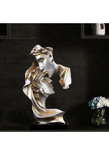 Koleksiyon Reçine Heykeli Çift Süsleme İle Salon Düğün Partisi İçin Soyut Sanat Romantik