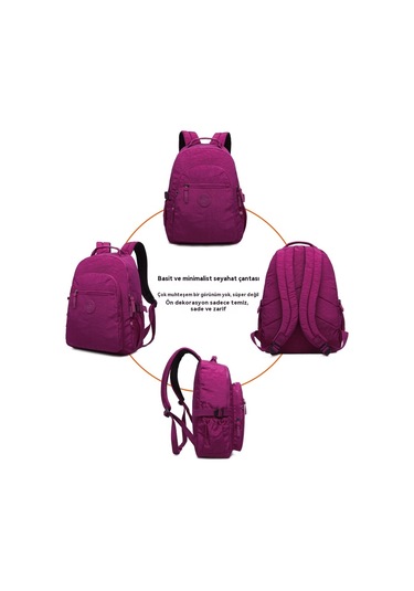 Lyon Sırtçantası Pratik Seyahatçantasıgri Açık Gri